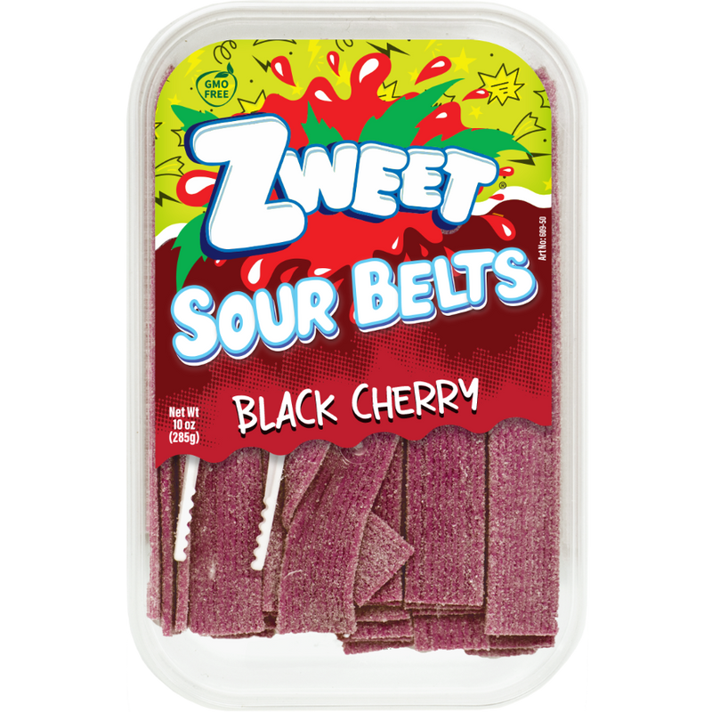 Sour Black Cherry Belts | Zweet | 10 oz
