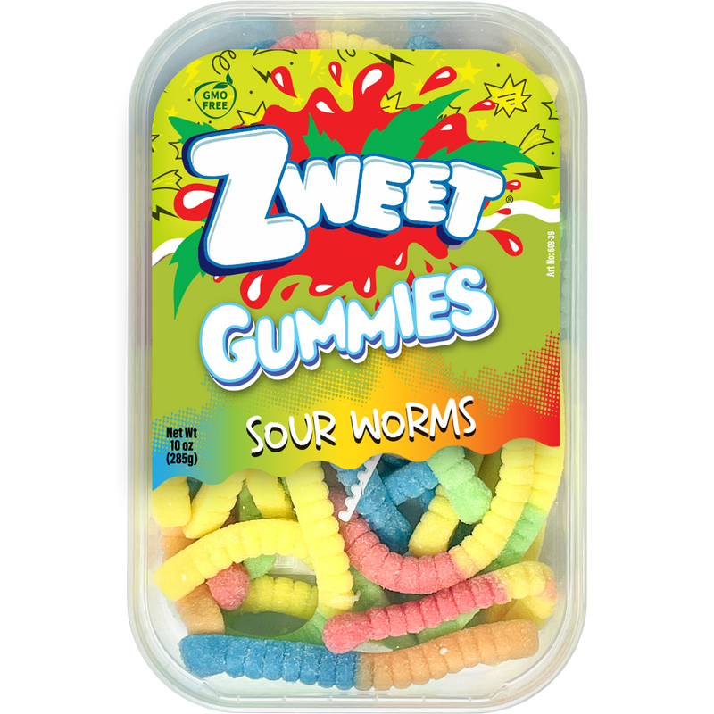 Neon Gummy Sour Worms