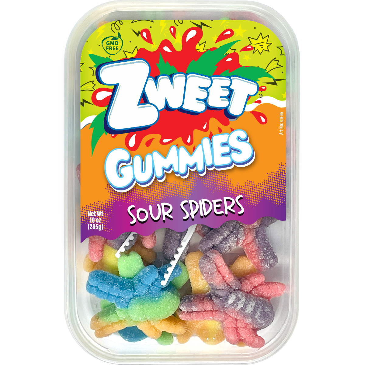 Sour Gummy Neon Spiders