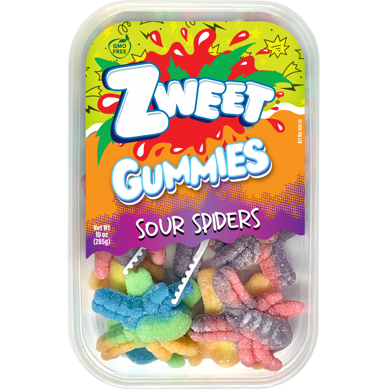 Sour Gummy Neon Spiders