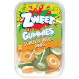 Gummy Peach and Apple Rings - 10 oz