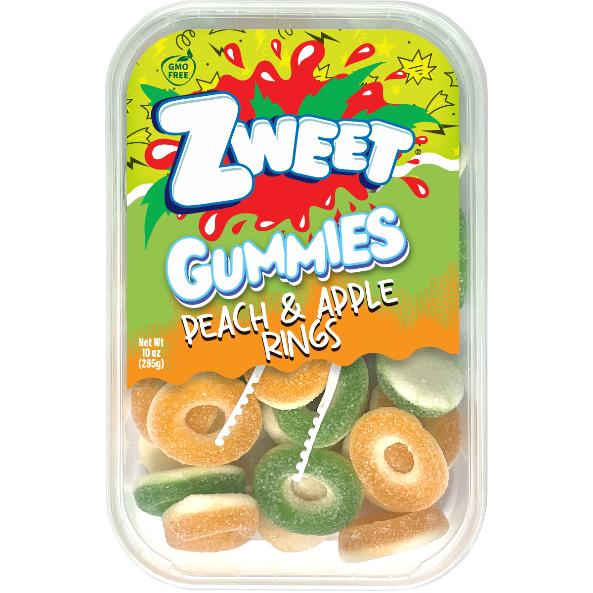 Gummy Peach and Apple Rings