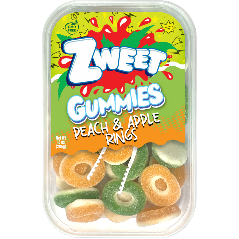 Gummy Peach and Apple Rings