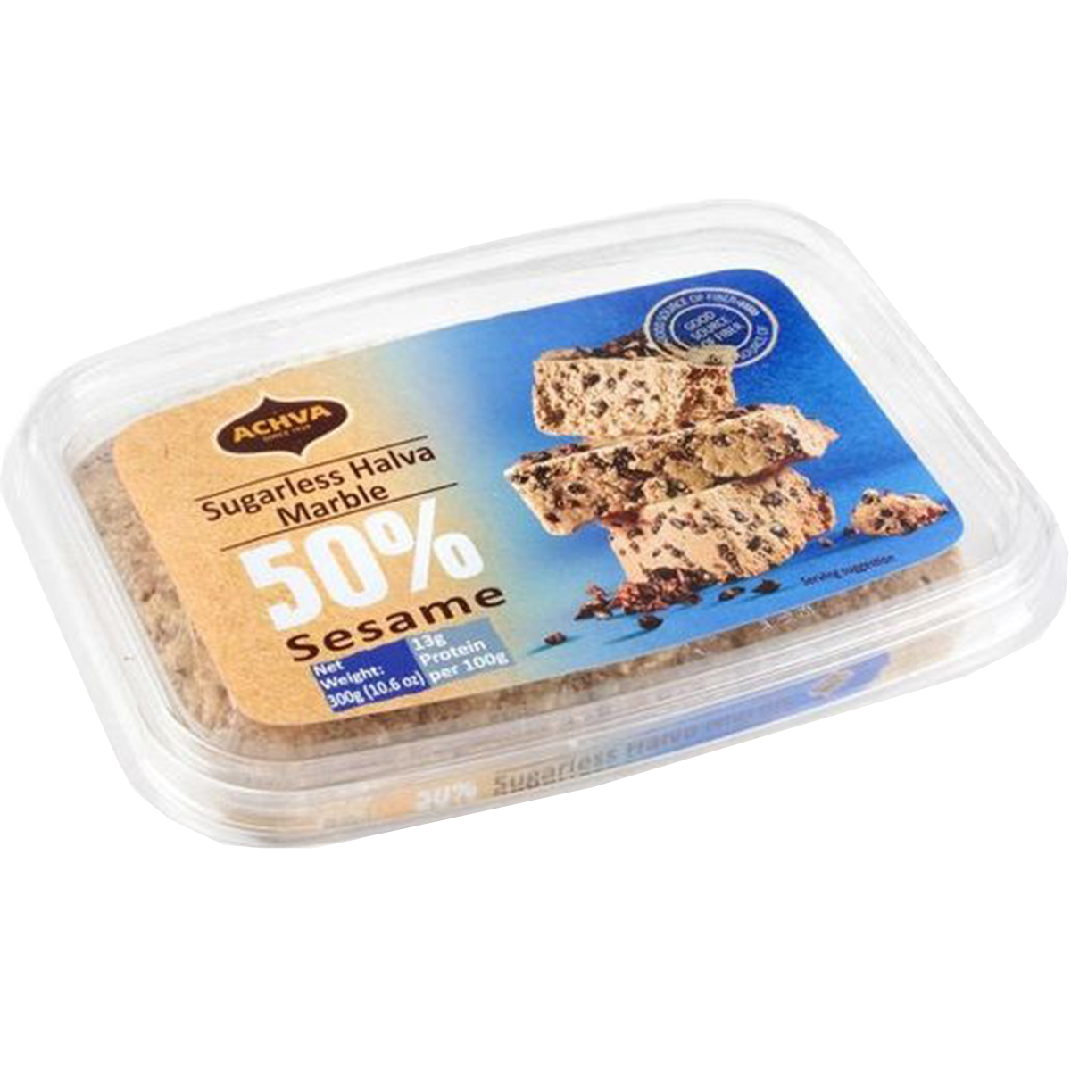 Sugar-Free Marble Halva Slice, Achva