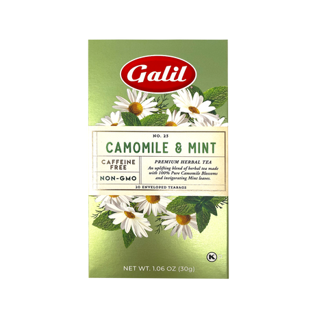 Chamomile and mint herbal tea