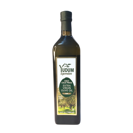 Yudum Egemden First Cold Press Extra Virgin Olive Oil, Soft, 1 L dark glass bottle