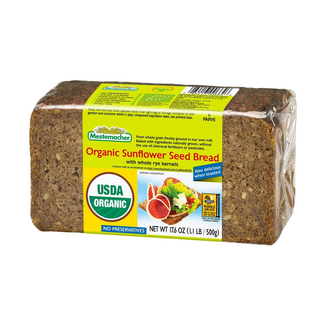 Mestemacher Organic Sunflower Seed Bread 500 g - front of pack