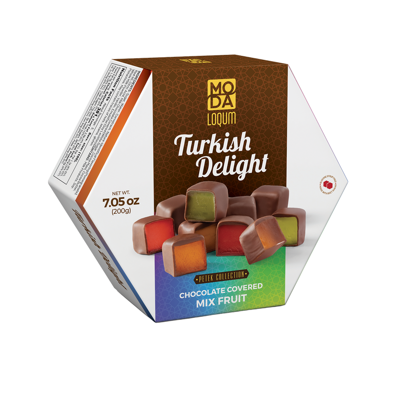Moda Loqum, Petek, Chocolate Covered Mix Fruit, 7.05oz (200g)