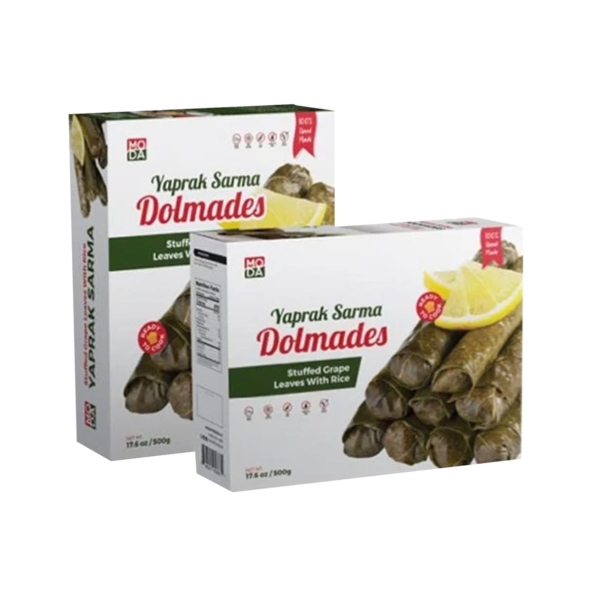 MODA STUFFED GRAPE LEAVES W RICE (UNCOOKED) 1000G