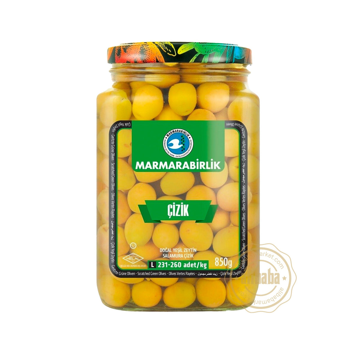MB Green Olives M Scratched (261-290) 850gr
