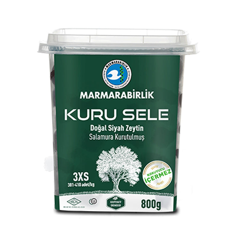 MB Gemlik Black Olives 3XS Kuru Sele 800gr