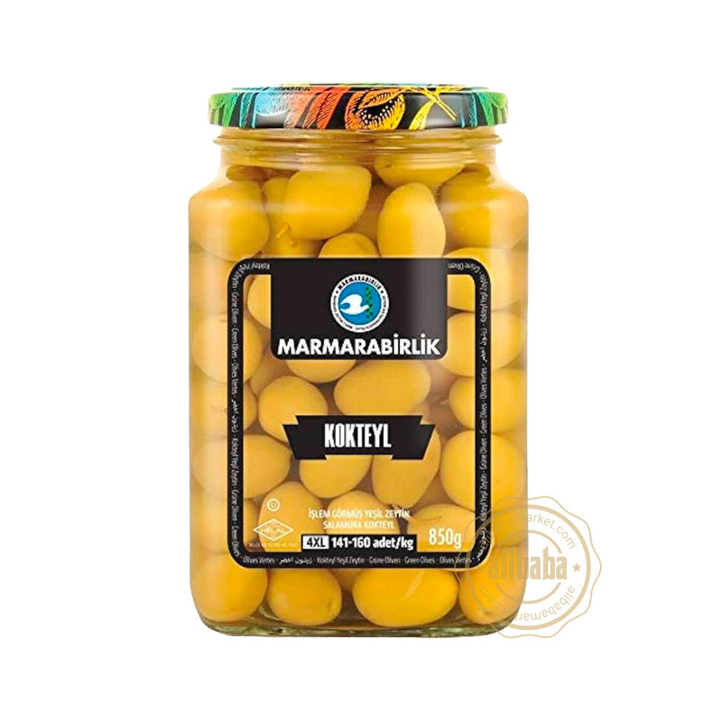 MB GREEN OLIVES 3XL WHOLE (KOKTEYL 141-160) 850GR GLASS