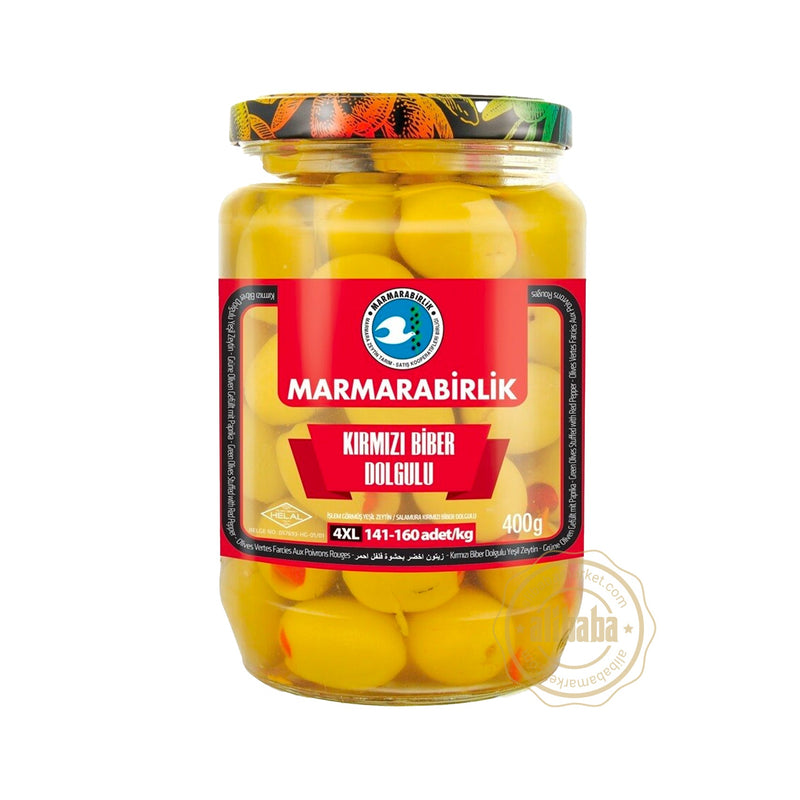 MB GREEN OLIVES 4XL w PEPPER 400GR