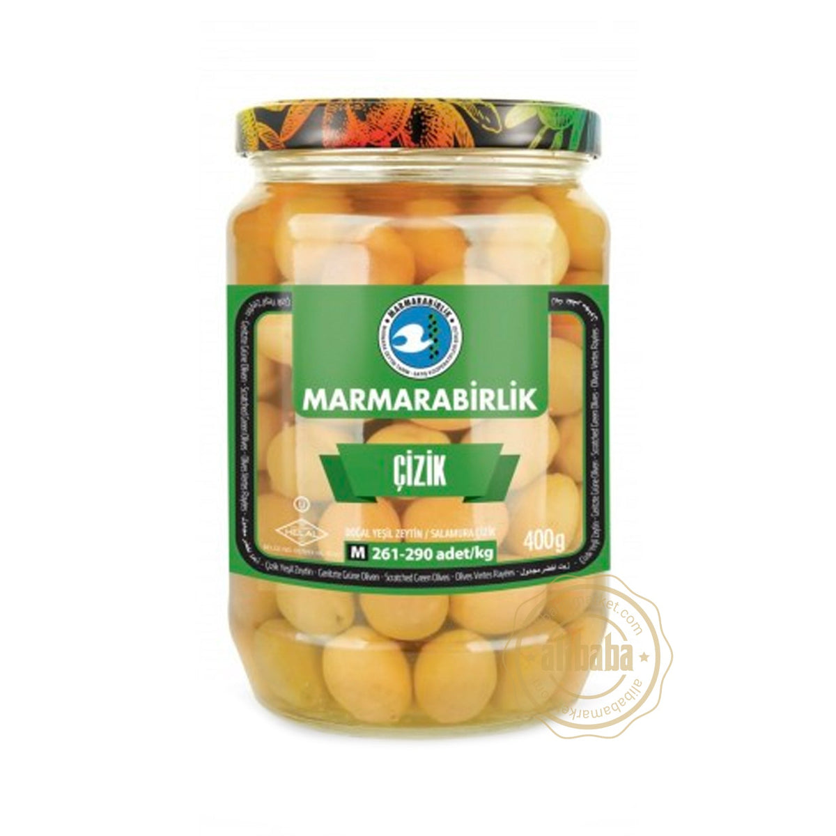 MB GREEN OLIVES M SCRATCHED (261-290) 400GR GLASS