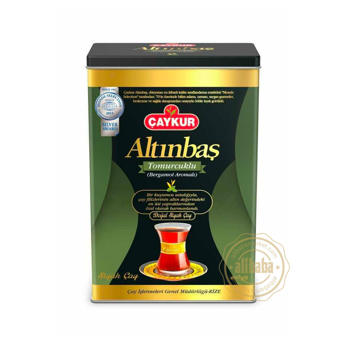 Çaykur ALTINBAS EARL GREY (BERGAMOTLU) TEA CAN 400GR