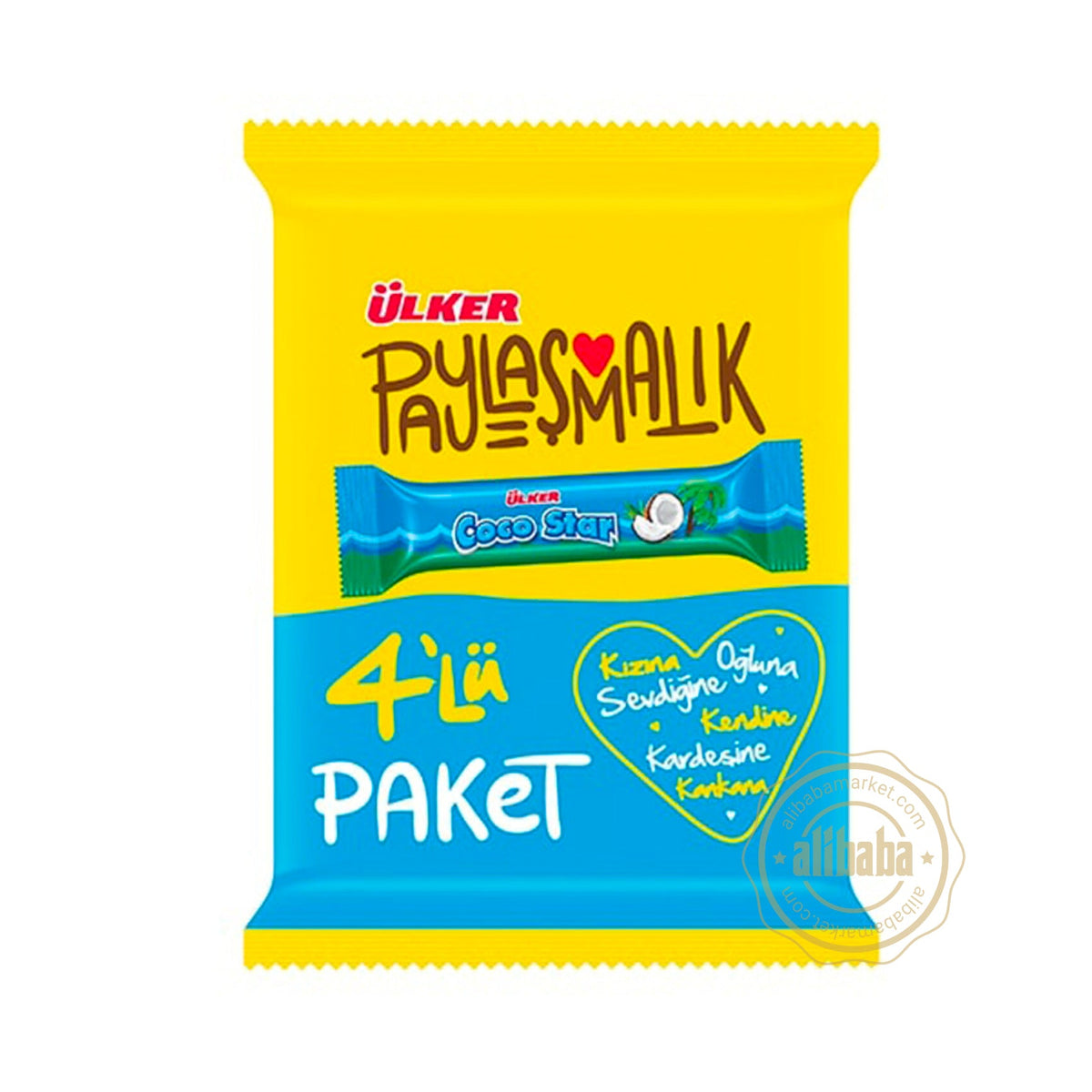 Ulker Cocostar Chocolate 4PK 100GR