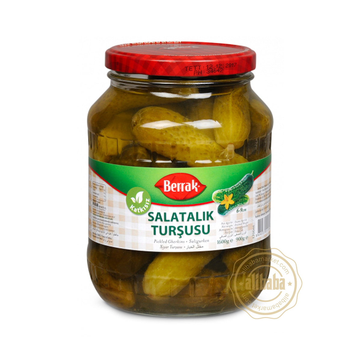 Berrak Gherkin Pickles (Salatalik Tursusu) No:2 1700ml Glass