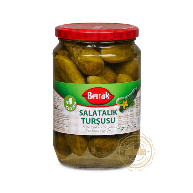Berrak Gherkin Pickles (Sal. Salatalik Tursusu) No:2 720ml Glass