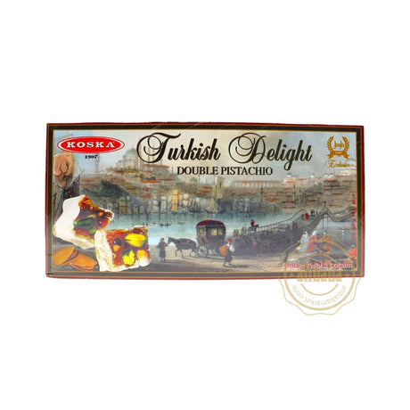 Koska Turkish Delight Double Pistachio, Duble Fıstıklı Lokum, 400 g box