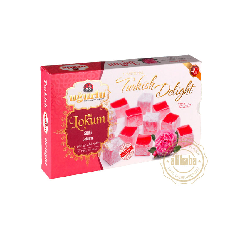 UGURLU TURKISH DELIGHT ROSE FLAVOR 350GR (KOD 369)