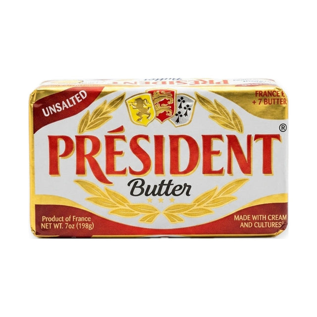 President Butter Unsalted 198 g - front of pack