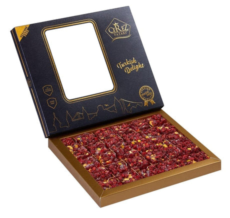 Zereshk berry and pistachio Turkish delight