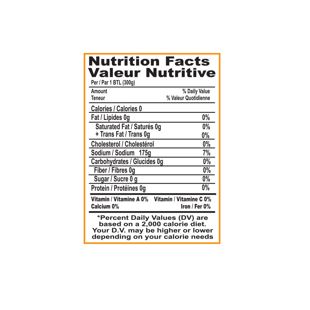 Ziyad Orange Blossom Water 10 fl oz pack, nutrition facts