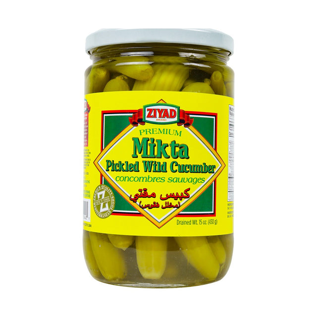 Ziyad Pickled Wild Cucumbers Mikta Pickled 425 g - front of pack