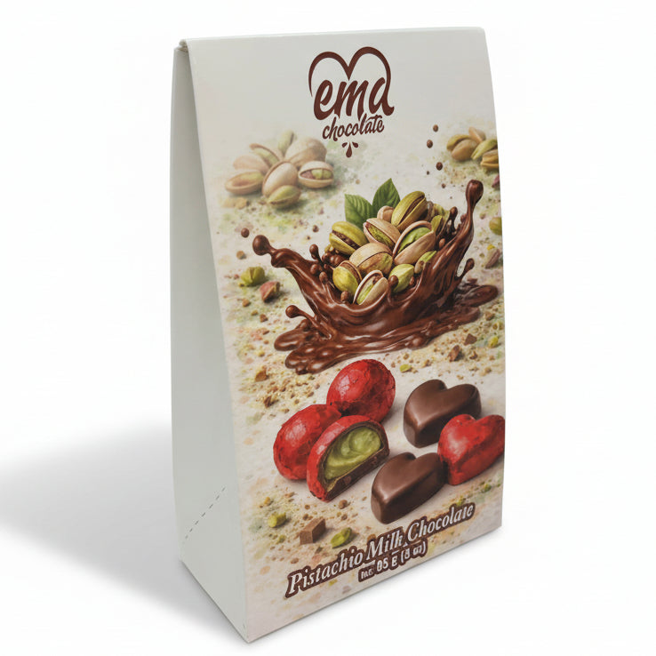 Premium Pistachio Cream-Filled Chocolate Bar
