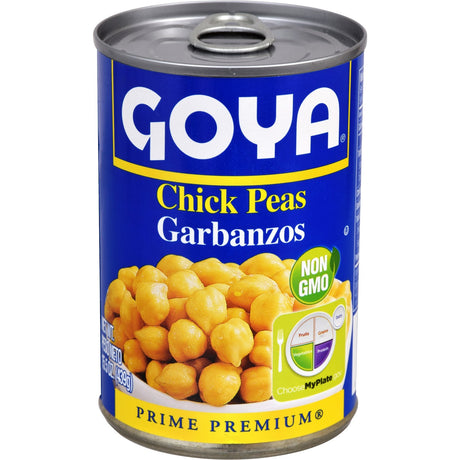 Goya Premium Chick Peas 15.5 oz can, front