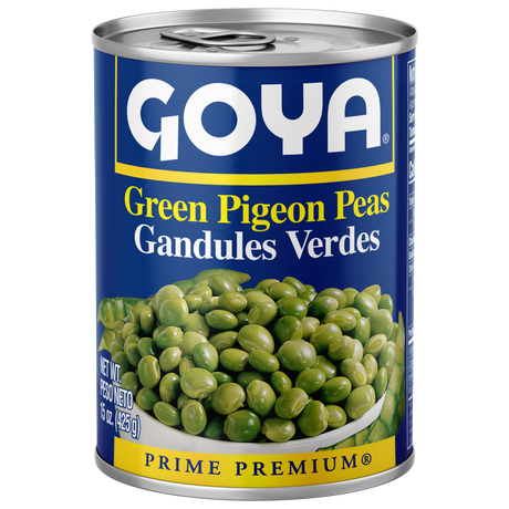 Goya Green Pigeon Peas - 15 oz, front of pack