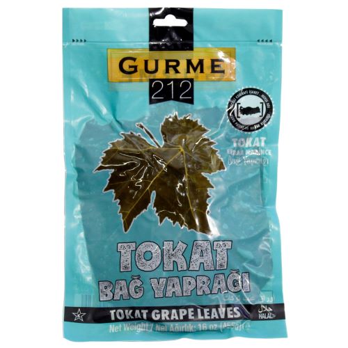 Gurme212 Tokat Grape Leaves 16 oz (454g) Pouch - The Famous Thin Leaf
