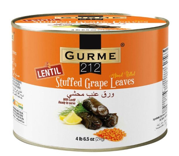 Gurme212 Lentil Stuffed Grape Leaves 4 lb 6.5 oz Tray - Plant-Based Volume