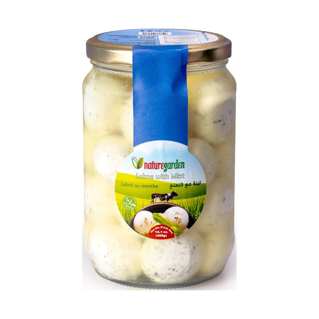 Nature Garden Labne Balls Mint 400 g - front of pack