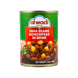 Al Wadi Fava Beans & Chickpeas in Brine 396 g - front of pack