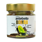 Antebella Bomba pistachio and cocoa hazelnut spread, 200 g jar