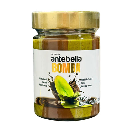 Antebella Bomba Pistachio & Chocolate Spread 70% Pistachio, 11.3 oz / 320 g
