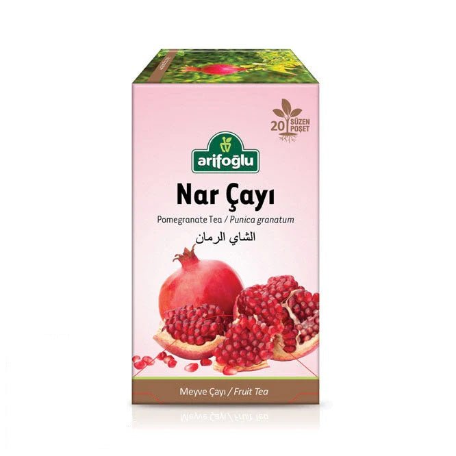 Pomegranate Herbal Tea Bags - Refreshing Antioxidant Blend (20 Count)