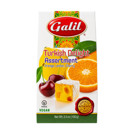 Galil Assorted Fruit Turkish Delight, 3.5 oz