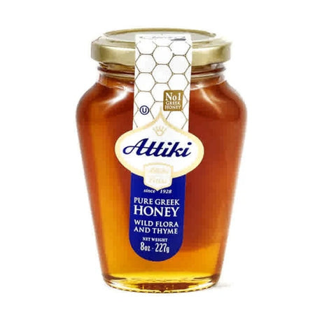 Attiki Greek honey, wild flora and thyme, 8 oz (227 g) jar
