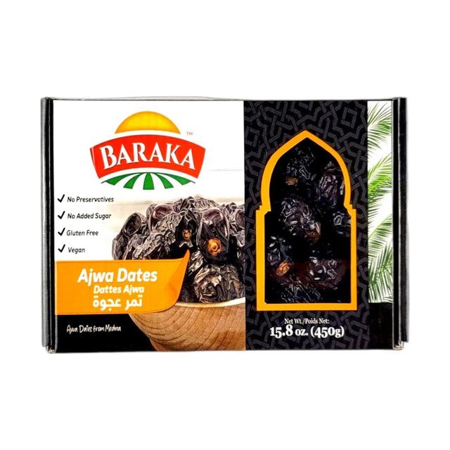 Baraka Ajwa Al-Medina Dates 450 g - front of pack