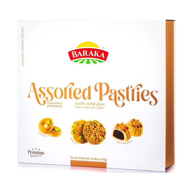 Baraka Assorted Sweets Date Maamoul, Barazek, Ghreibeh Laptop 750 g - front of pack