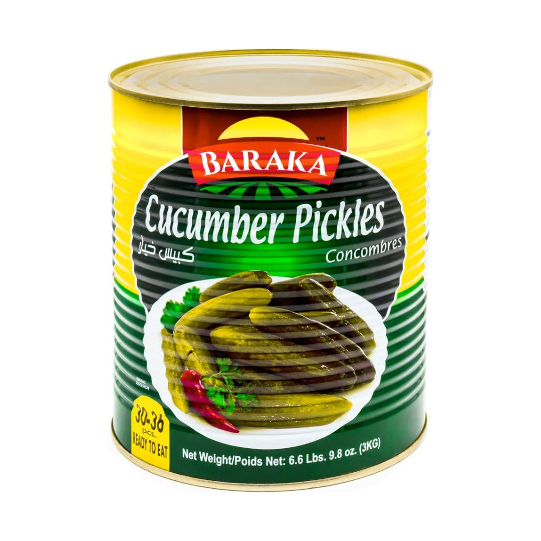 Baraka Cucumber Pickles 3 kg (Tin) - front of pack
