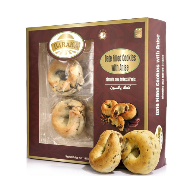 Baraka Date Filled Rings Cookies with Anise 300 g - front of pack