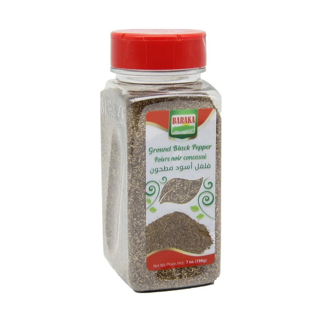 Baraka Ground Black Pepper Spice 198 g - front of pack