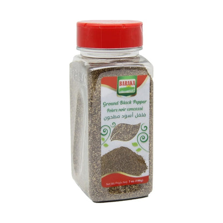 Baraka Ground Black Pepper Spice 198 g - front of pack