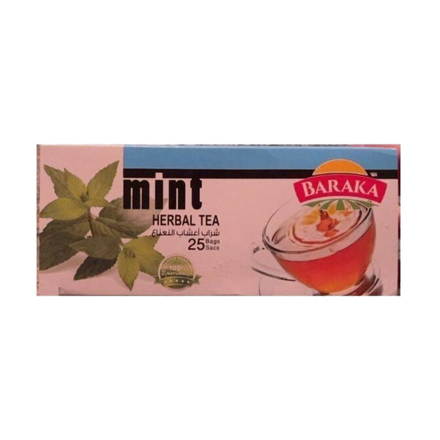 Baraka Herbal Tea, Mint, 25 Tea Bags