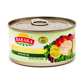 Baraka Light Meat Tuna in Olive Oil 185 g - front of pack