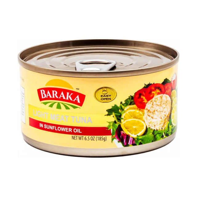 Baraka Light Meat Tuna in Sunflower Oil 185 g - front of pack