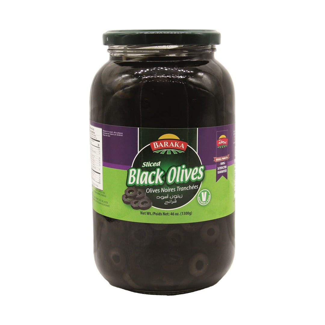 Baraka Olives Sliced Black 1.3 kg - front of pack